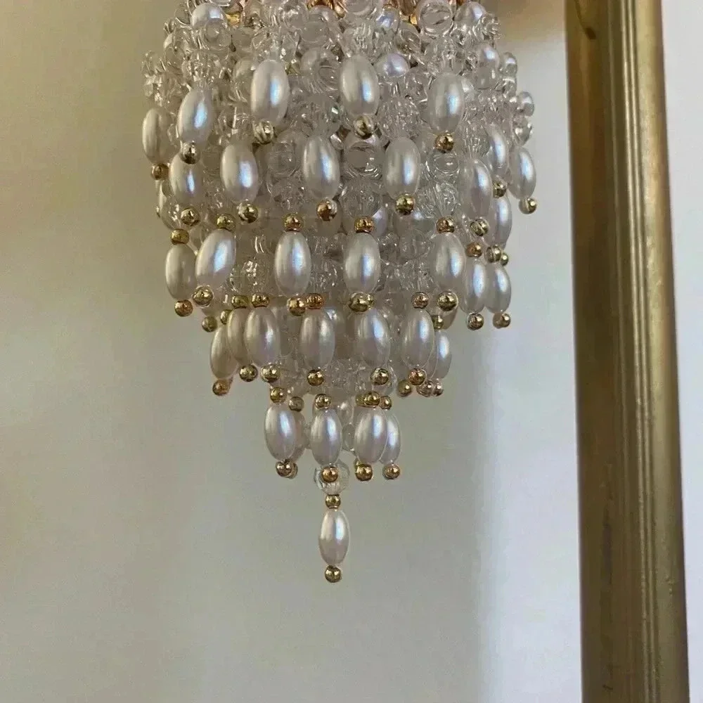 Vintage Faux Pearl Chandier Style Dangle Ornament